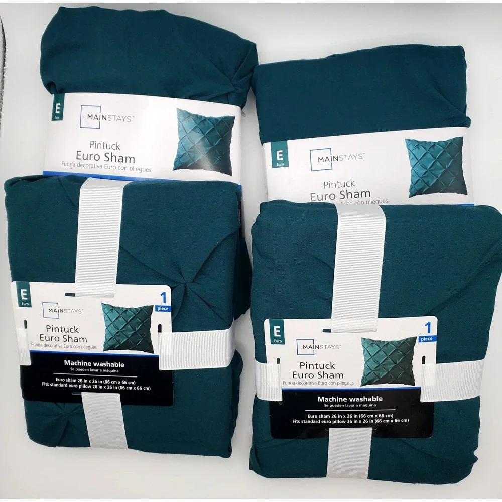 NEW 4 Pintuck Euro Pillow Shams